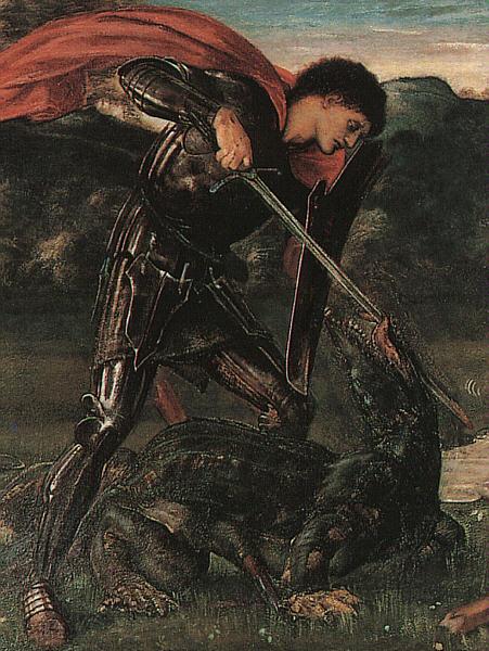 Burne-Jones, Sir Edward Coley St. George Kills the Dragon France oil painting art